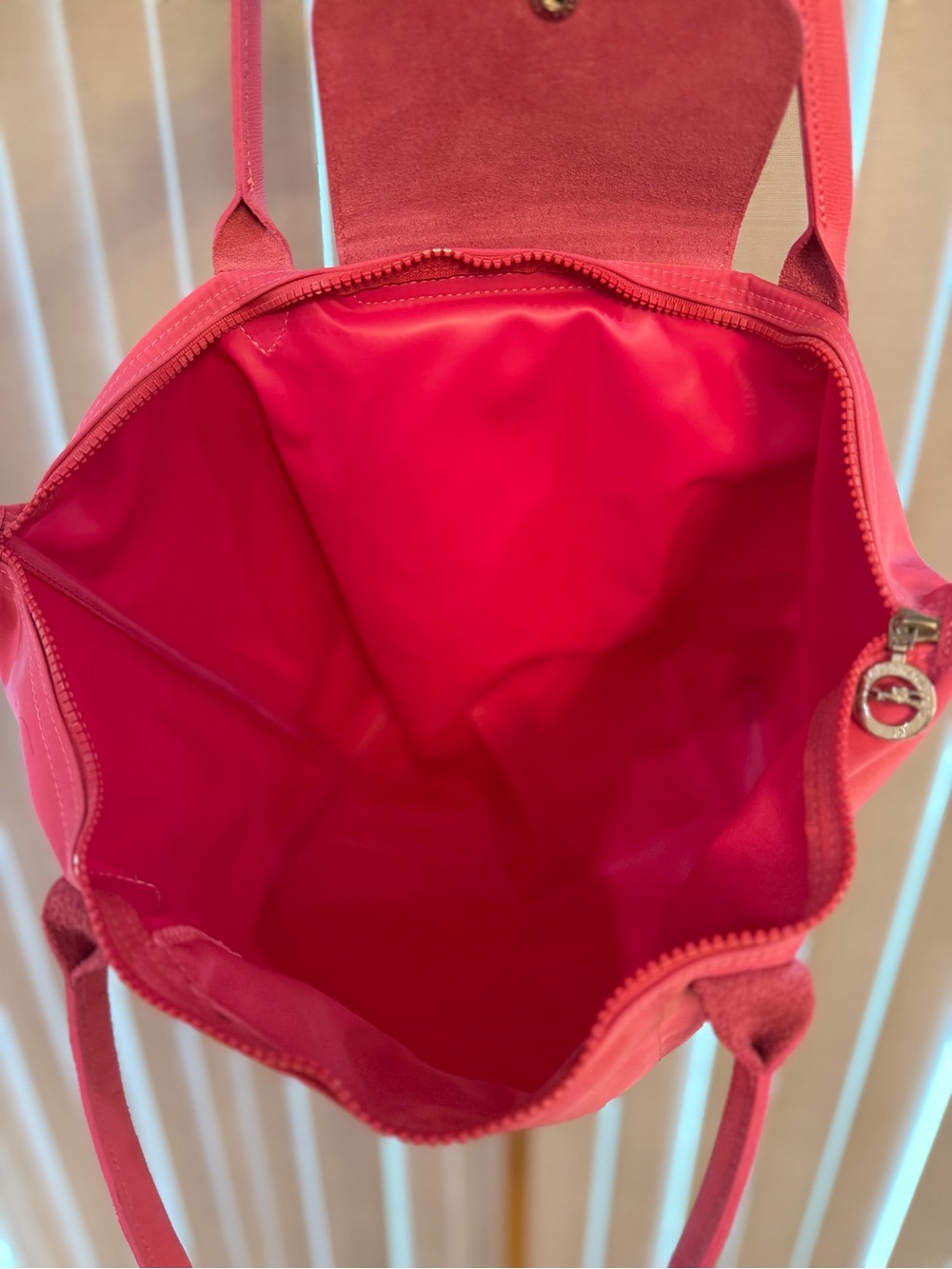 Longchamp Pink Nylon Le Pliage Tote - large - Picture 3 of 5